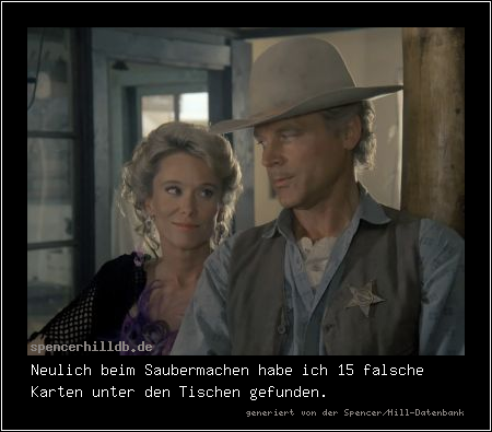 Neulich beim Saubermachen habe ich 15 falsche Karten unter den Tischen gefunden.