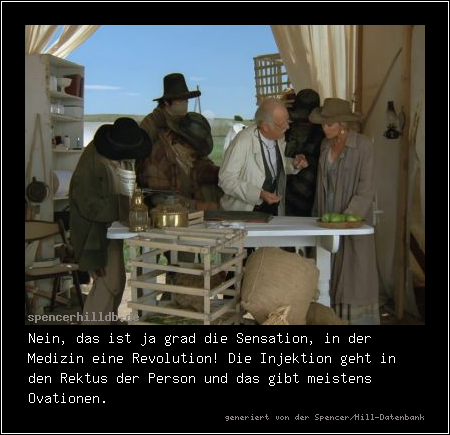 Nein, das ist ja grad die Sensation, in der Medizin eine Revolution! Die Injektion geht in den Rektus der Person und das gibt meistens Ovationen.