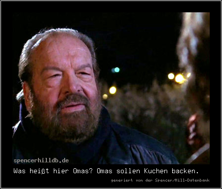 Was heißt hier Omas? Omas sollen Kuchen backen.