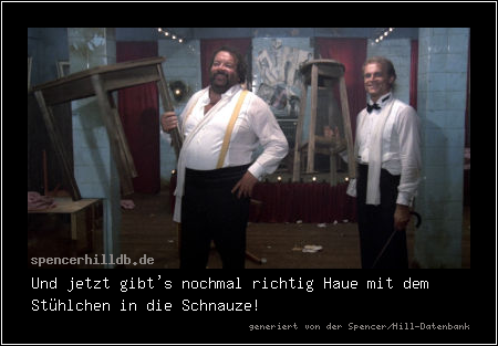 Und jetzt gibt's nochmal richtig Haue mit dem Stühlchen in die Schnauze!