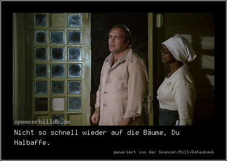 Nicht so schnell wieder auf die Bäume, Du Halbaffe.