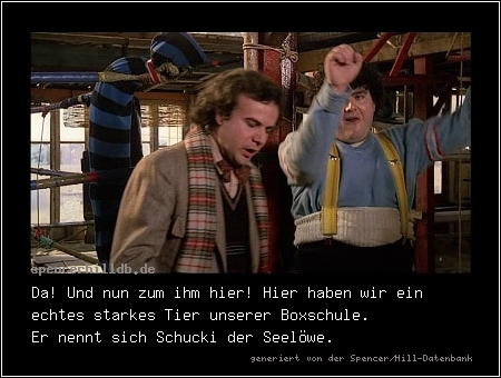 Da! Und nun zum ihm hier! Hier haben wir ein echtes starkes Tier unserer Boxschule.
Er nennt sich Schucki der Seelöwe.