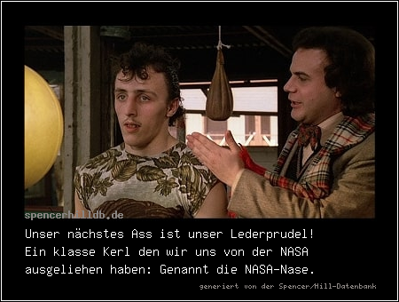 Unser nächstes Ass ist unser Lederprudel!
Ein klasse Kerl den wir uns von der NASA ausgeliehen haben: Genannt die NASA-Nase.