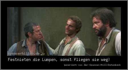 Festnieten die Lumpen, sonst fliegen sie weg!